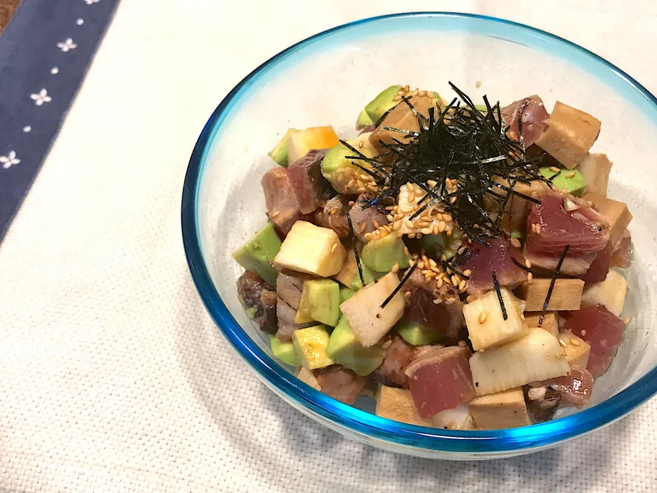 カツオの叩きのわさび醤油和え|えむにこさん