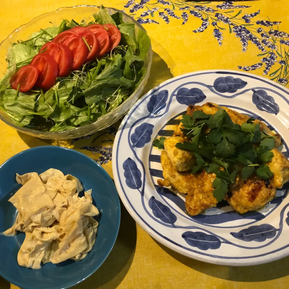 胸肉のタンドリーチキン＆湯葉刺し|Maacherieさん