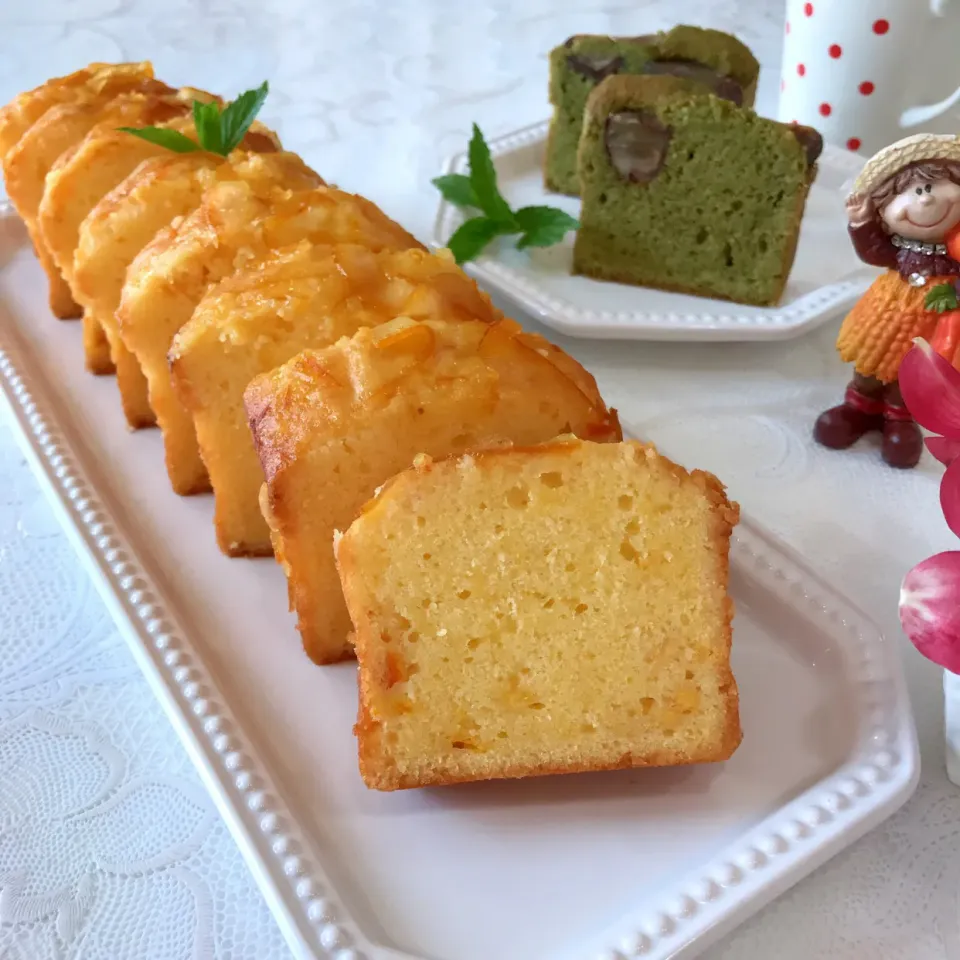 清見オレンジ🍊のパウンドケーキ　抹茶パウンドケーキ|TAYOKOさん