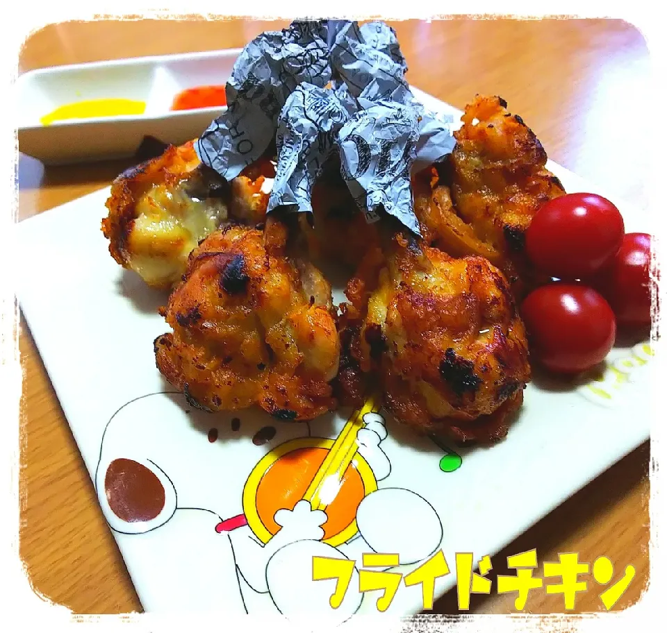 Snapdishの料理写真:天ぷら粉でフライドチキン🐔|ひとみんΨ(*´∀｀)Ψさん