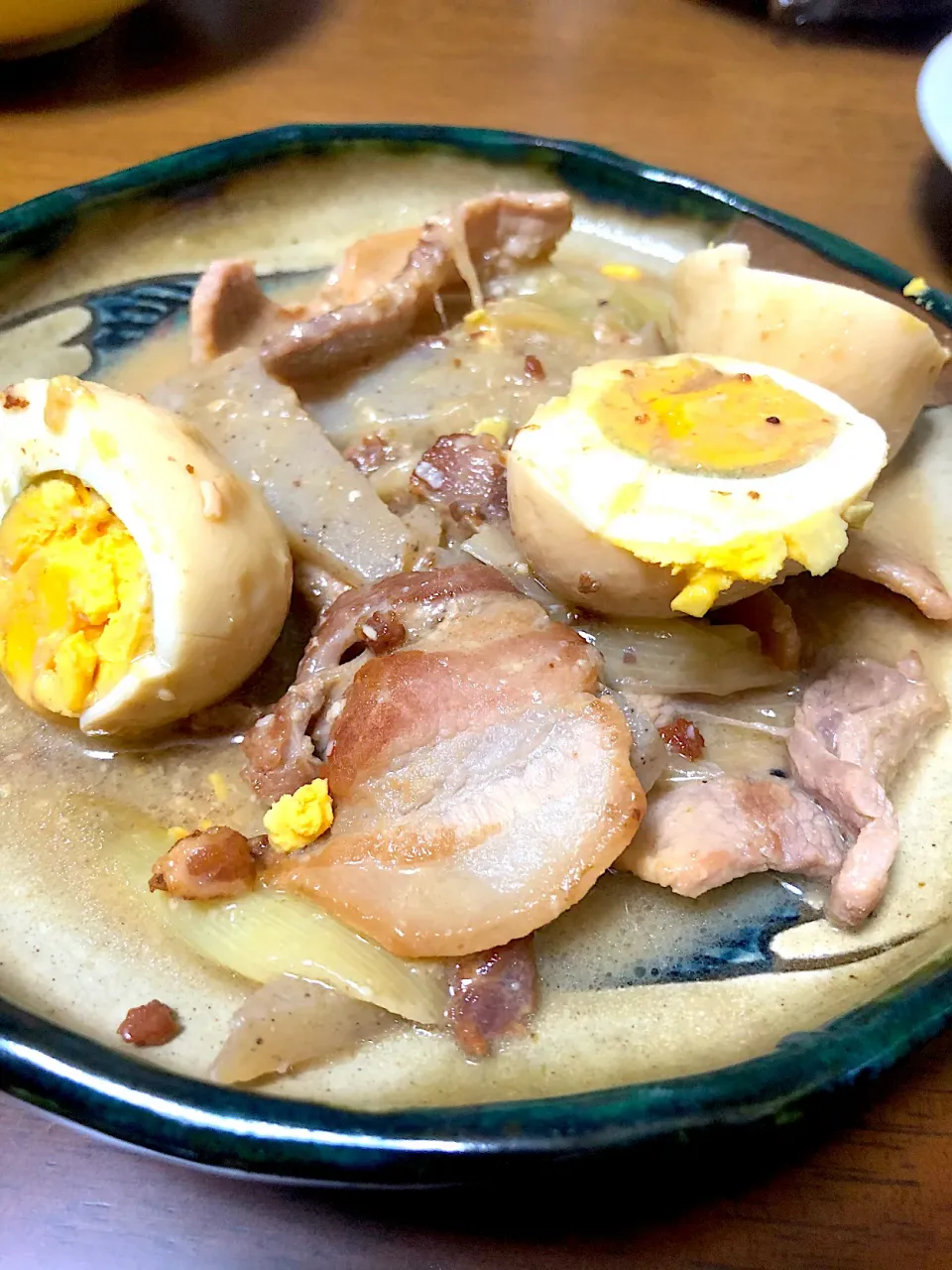 蒟蒻、豚肉、卵の味噌煮|みっちんさん