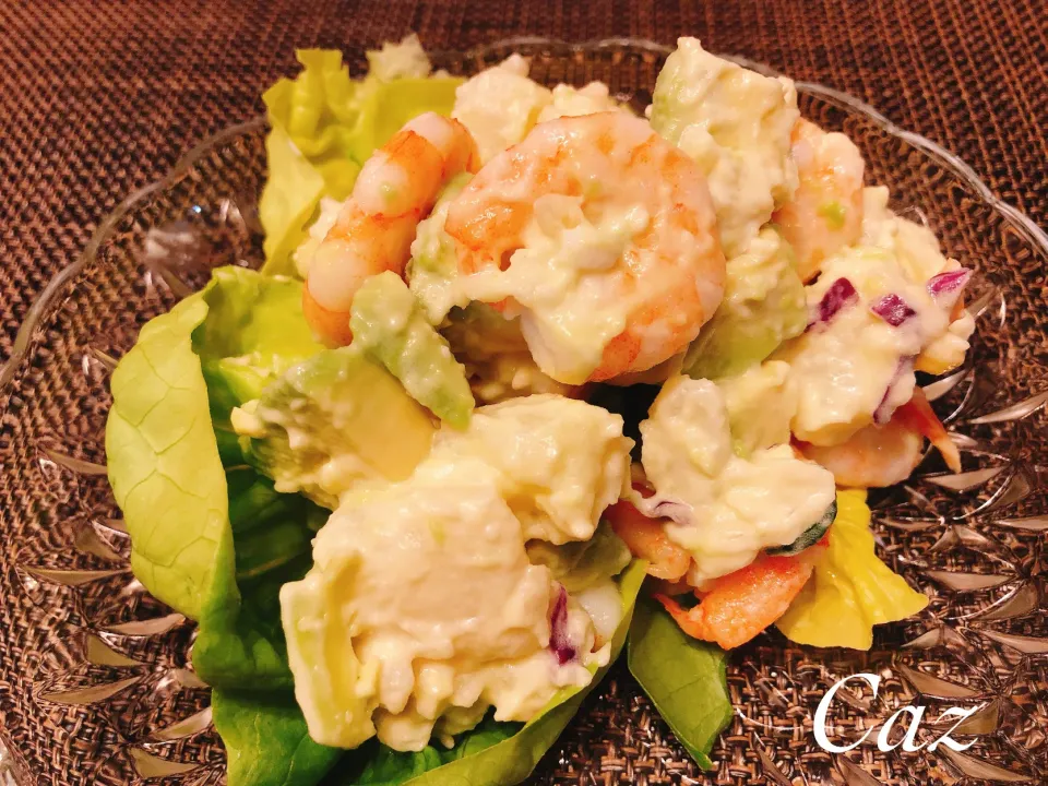 Snapdishの料理写真:海老アボカドポテトサラダ🦐🥑🥔|きゃずさん