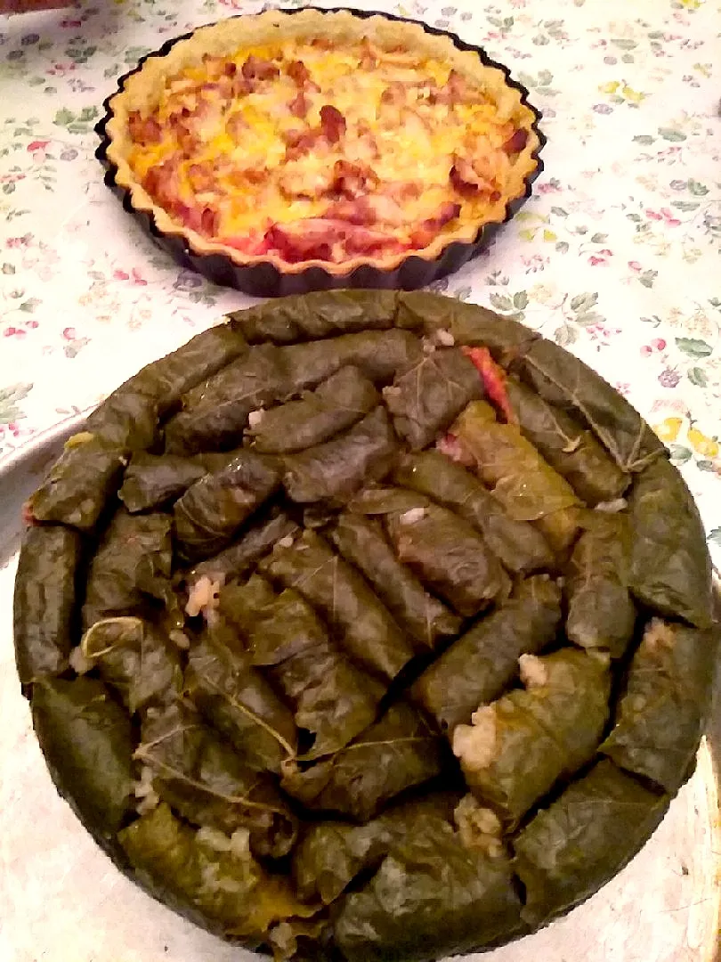 stuffed vine leaves and chicken tart|dolceciliegiaさん