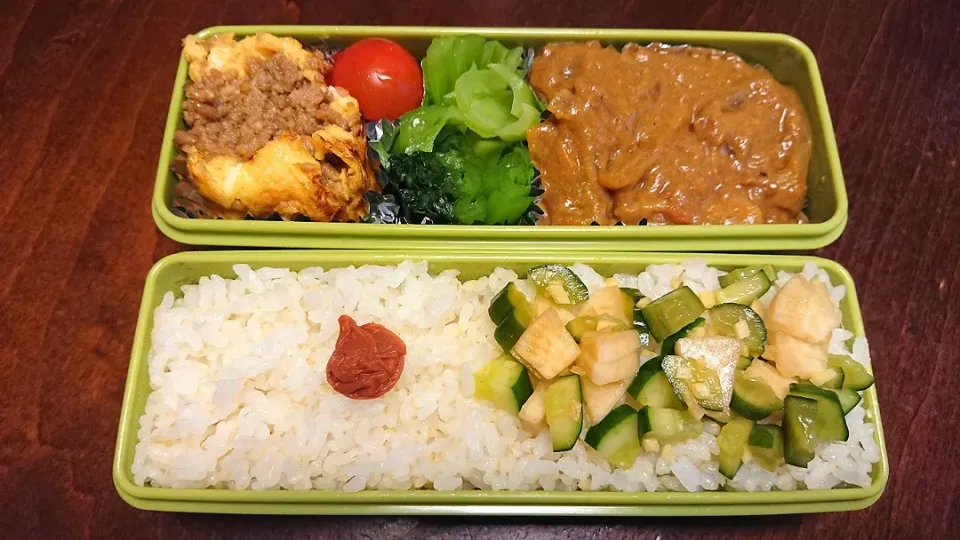 Snapdishの料理写真:ポークカレー弁当|りょーさん