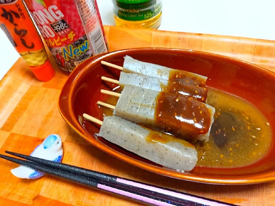 今日の【宅飲みYou Tu部】おつまみ　蒟蒻田楽|ふわふわおもちさん