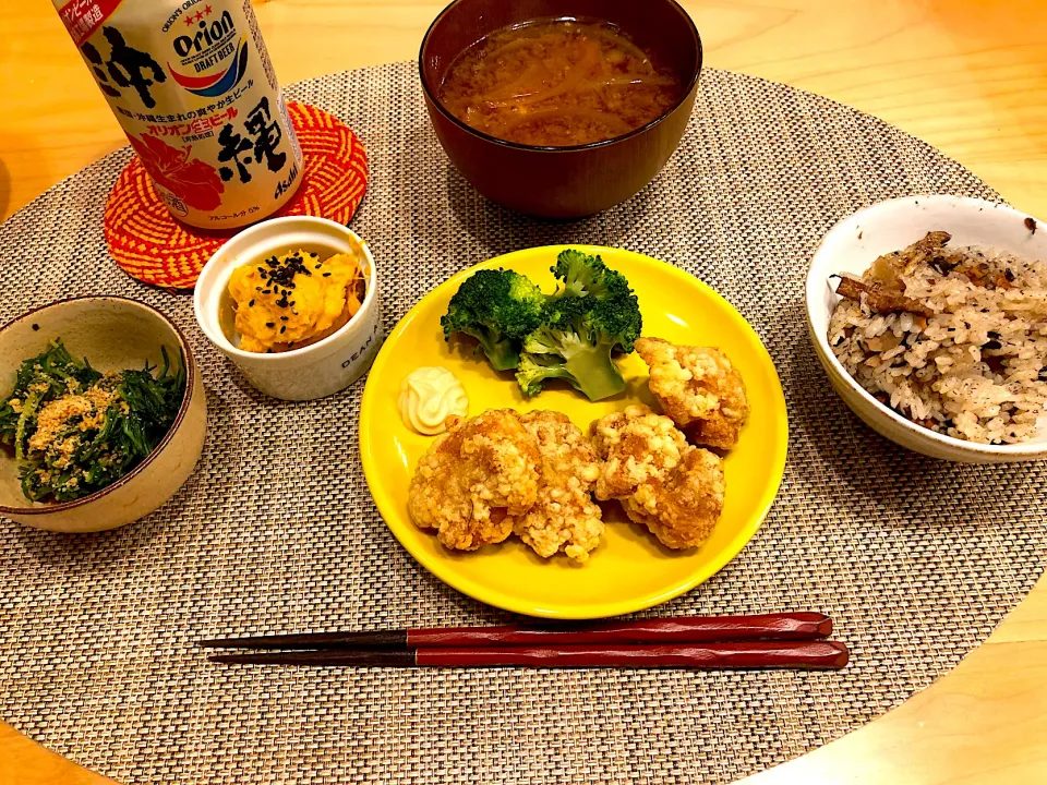 Snapdishの料理写真:からあげ　炊き込みご飯|さおさん