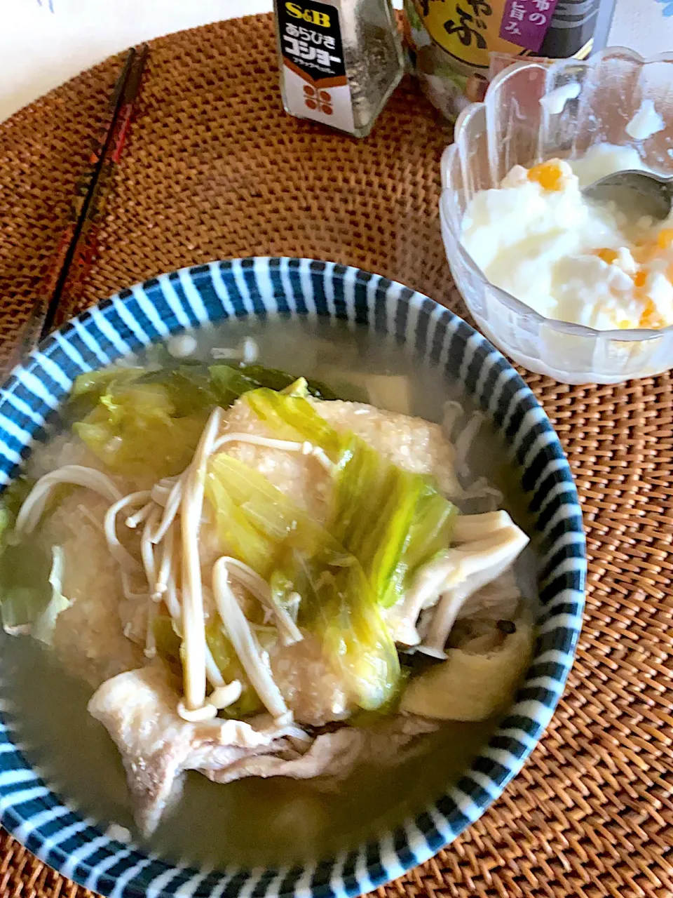 慣れない朝ごはん　昨日の残り^_^|みよしようこさん