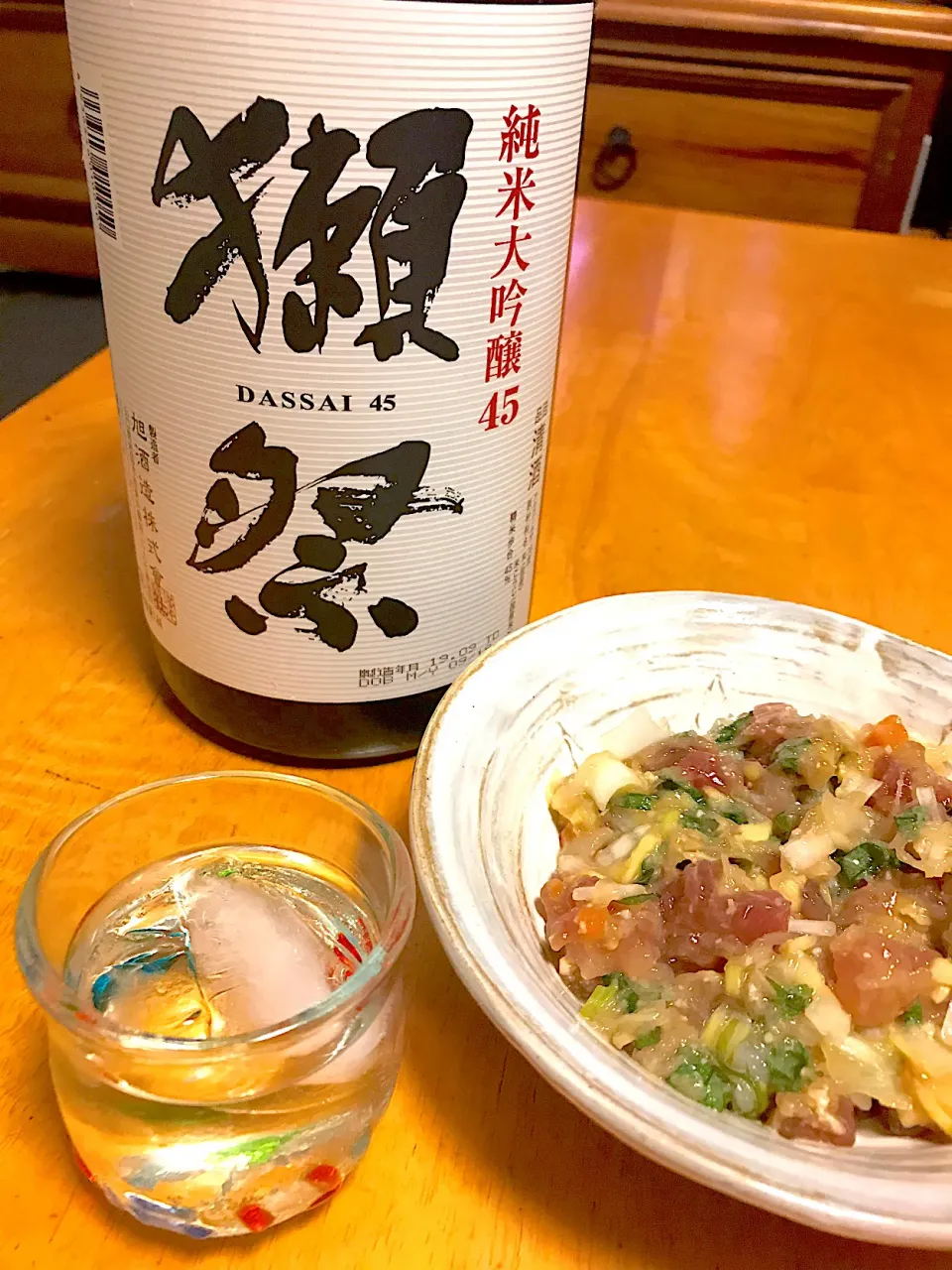 #今日のつまみ　#酒の肴　#獺祭　#なめろう　#日本酒　#家飲み部　#Snapdish|akoさん