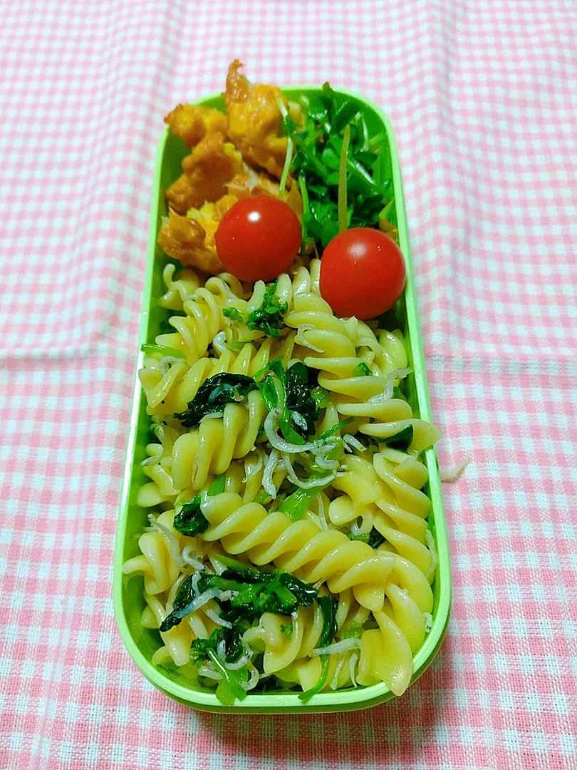 花わさびとジャコのパスタ弁当|ゆっきーさん