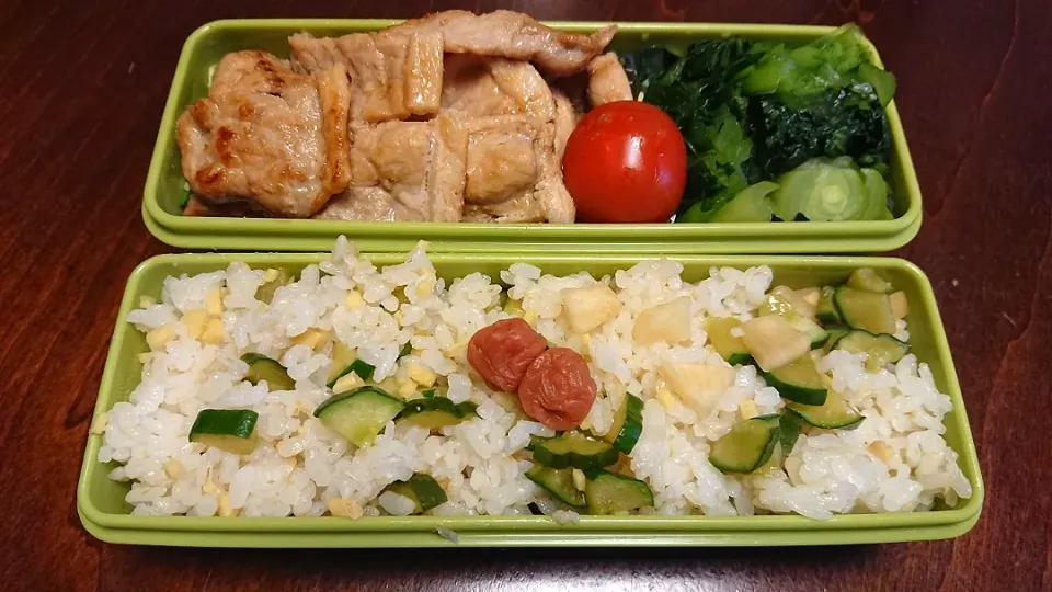 覚弥ご飯と生姜焼弁当|りょーさん