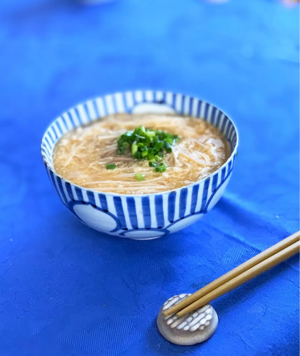 エノキのたまごとじ蕎麦！|豆子さん