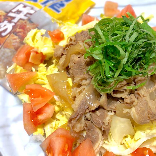 松屋の牛めしアレンジ 春キャベツたっぷりポン酢でさっぱりサラダ ゆっきー Snapdish スナップディッシュ Id Lo4rfa