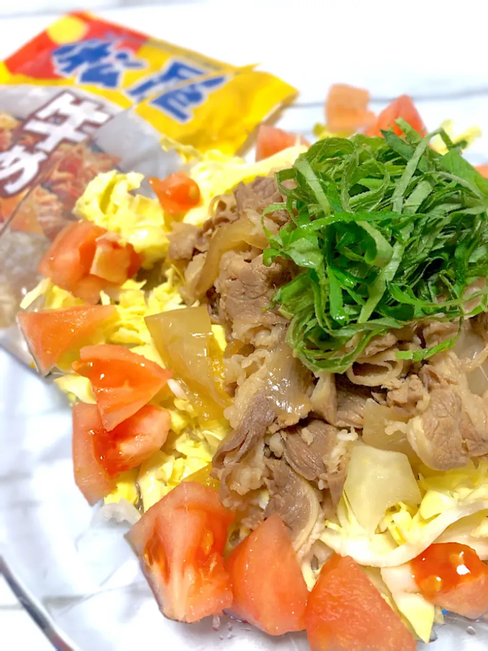 松屋の牛めしアレンジ〜春キャベツたっぷりポン酢でさっぱりサラダ🥗|ゆっきー♪さん