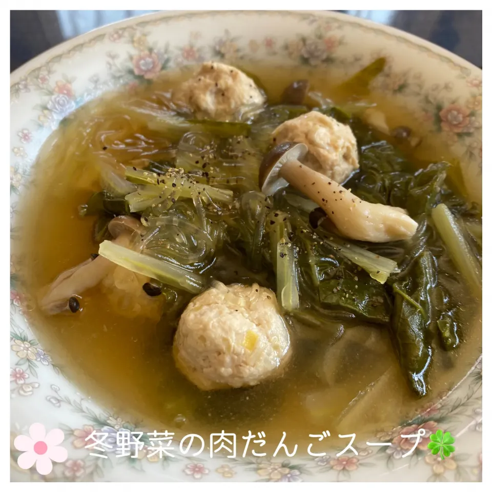 🍀冬野菜のだんごスープ|いのっちさん