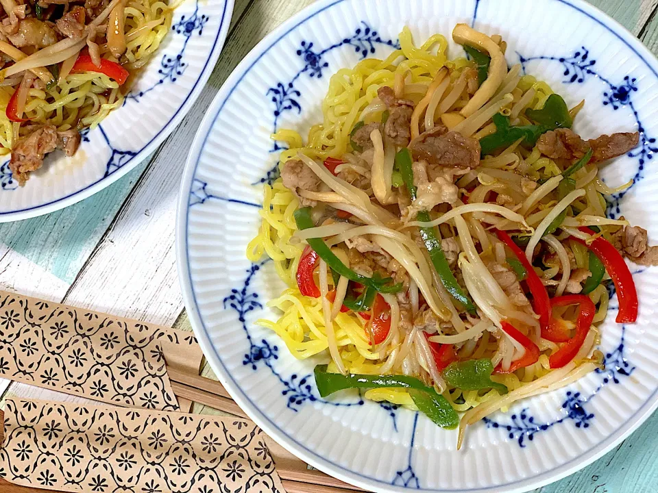 本日の昼食　もやしあんかけ焼きそば|なおみさん