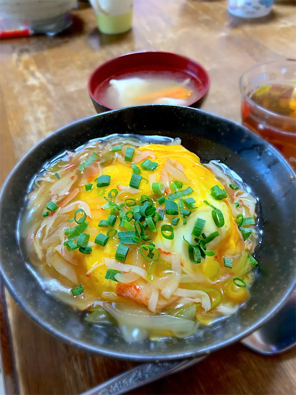 天津飯・餃子スープ|ちびろ菌さん