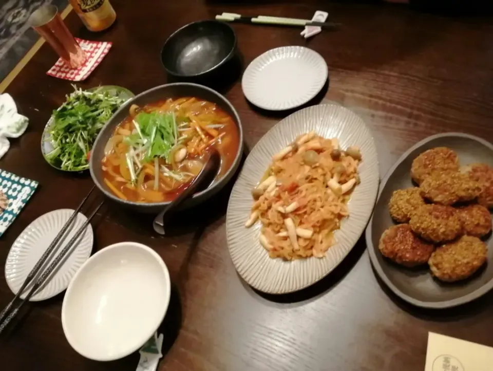 ○カレイの甘酢あんかけ○タイ風切り干し大根○ハンバーグ○水菜のサラダ|おぞもじさん