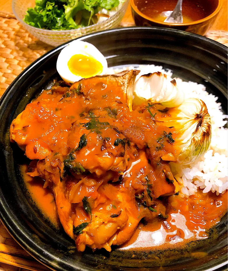 チキン玉ねぎエリンギカレー🍛|けんちんさん