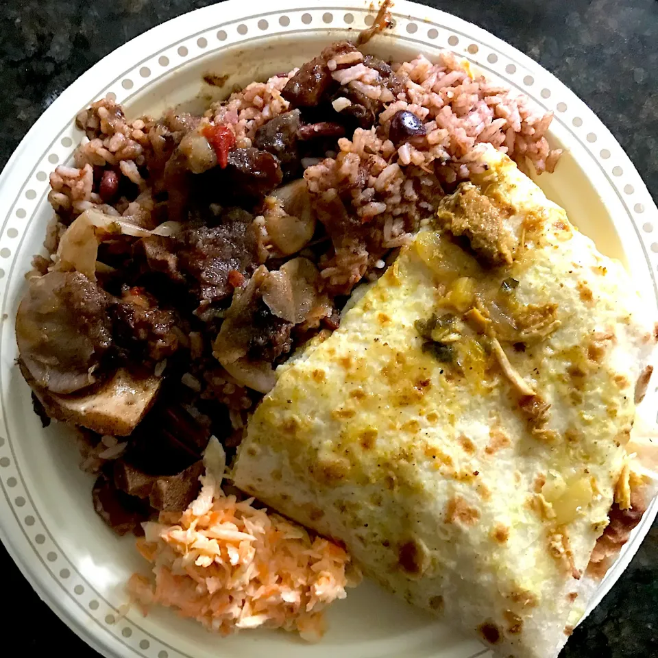 Oxtail Rice and Peas. Curry Chicken Roti|T.E.Dennisさん