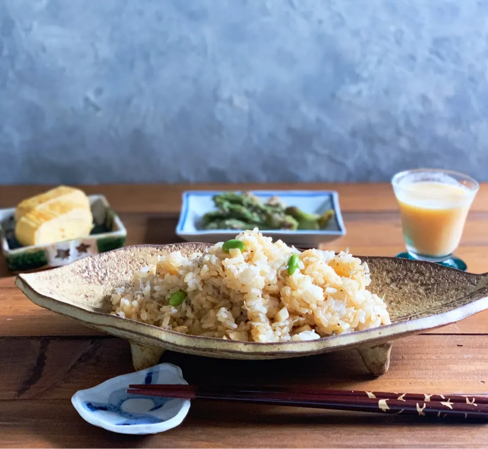 Snapdishの料理写真:筍とちりめんじゃこの中華炒飯！|豆子さん