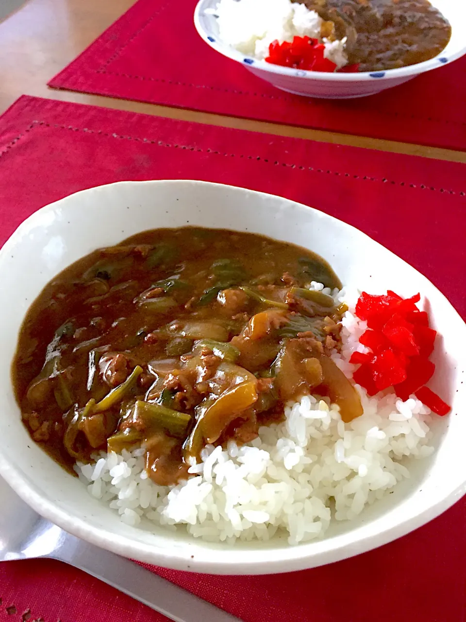 久々のカレー🍛|おかちさん