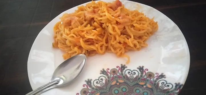 Snapdishの料理写真:Peri peri cheese noodles|manviさん