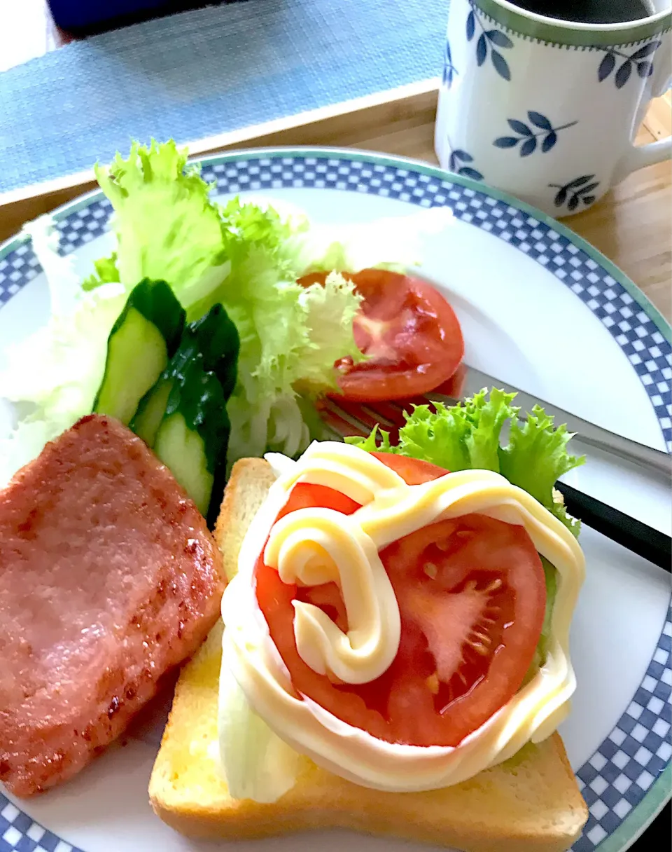 ハムのせたらオープンサンド|シュトママさん