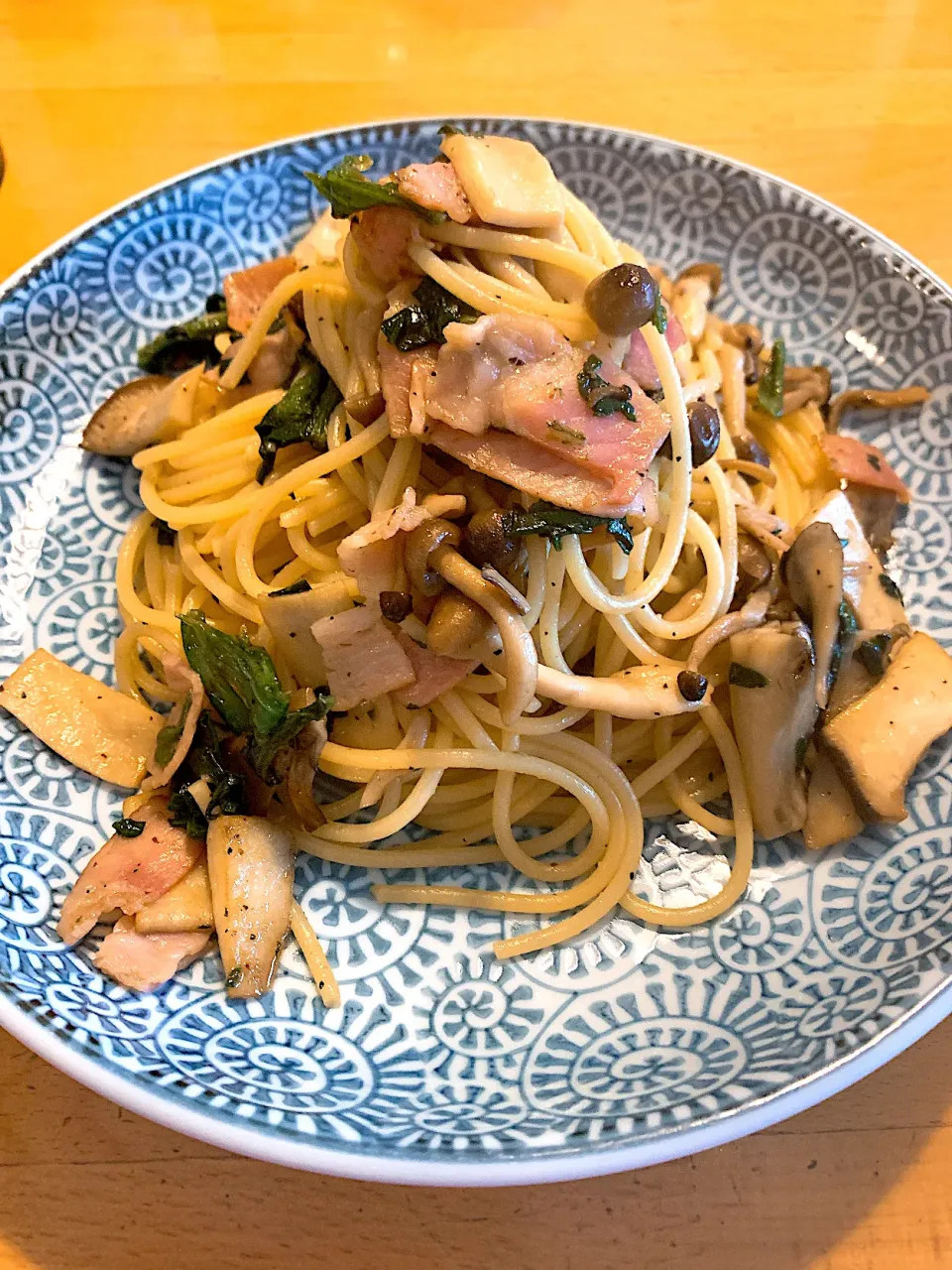 きのことベーコンの和風パスタ|CYさん