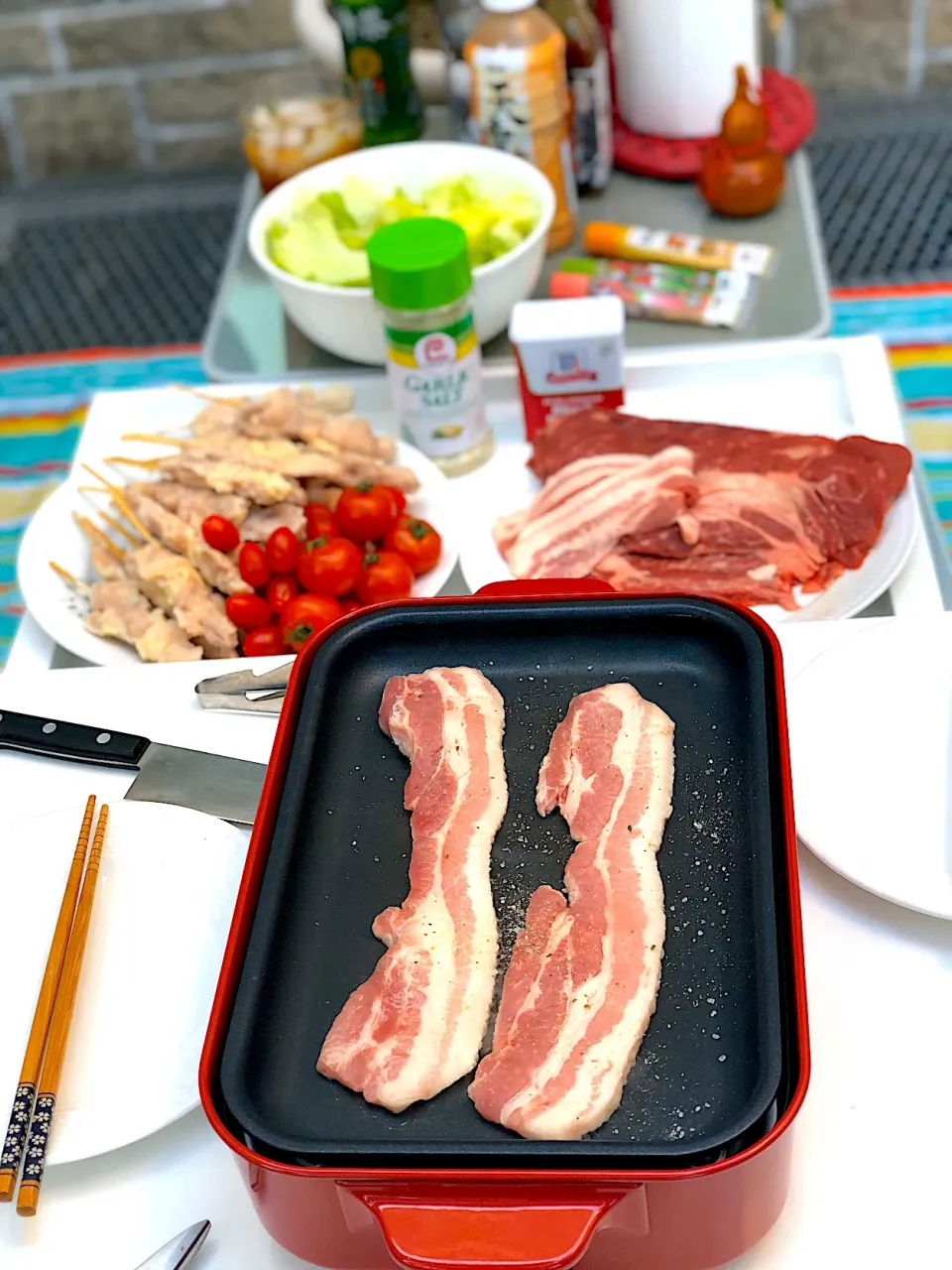 サムギョプサル！豚ばら🐽！牛肉肩ロース！鳥串焼き！|Mayumiさん