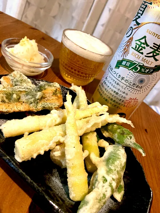 天ぷら😋🍻✨🎶
ネマガリダケ、ししとう、竹輪磯辺です。|アイさん