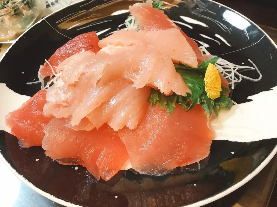 Snapdishの料理写真:やっぱ、お刺身は美味しい🐟😋|アライさんさん