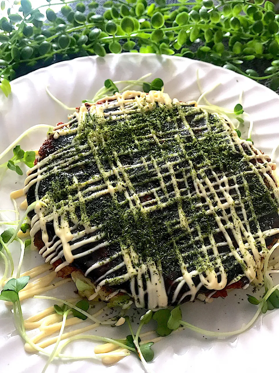 残った餃子の具でお好み焼き💕💕💕💕💕|🌺🌺Foodie🌺🌺さん