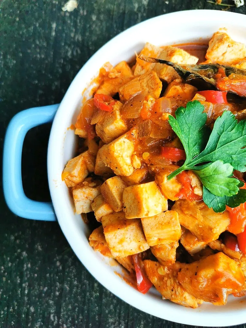 Spicy chicken tofu 😋|Njluycxさん