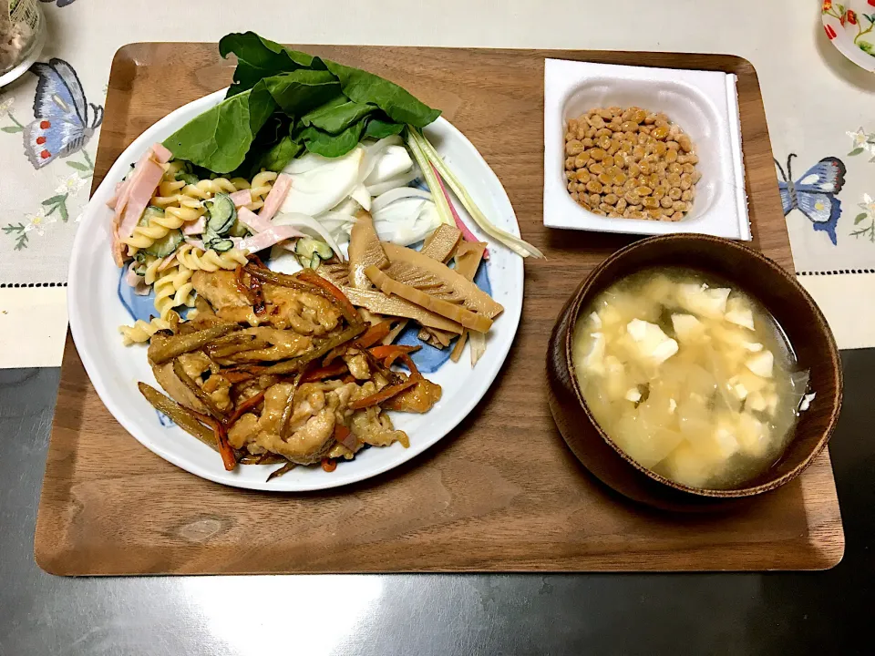 鶏肉入り金平牛蒡炒めのご飯|みよさん