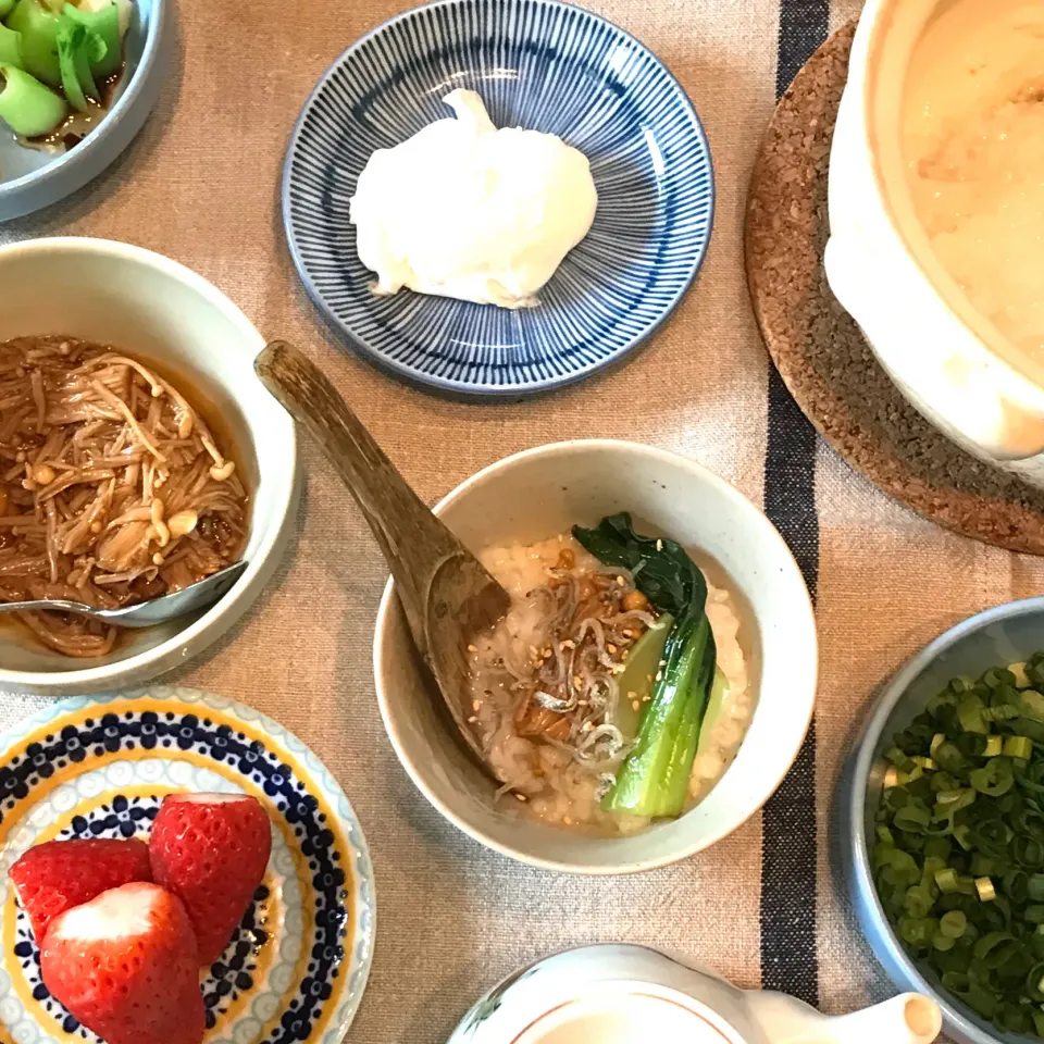 Snapdishの料理写真:朝粥セット！|麻紀子さん