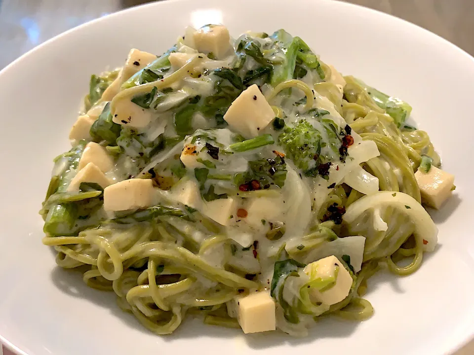 Spinach and Rapini Soba Pasta|Nariさん