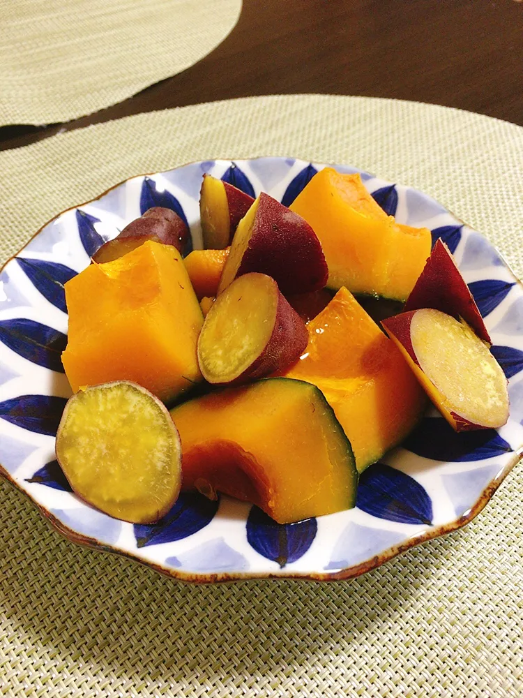 今夜は和食！かぼちゃとさつまいも煮|ちぐあささん