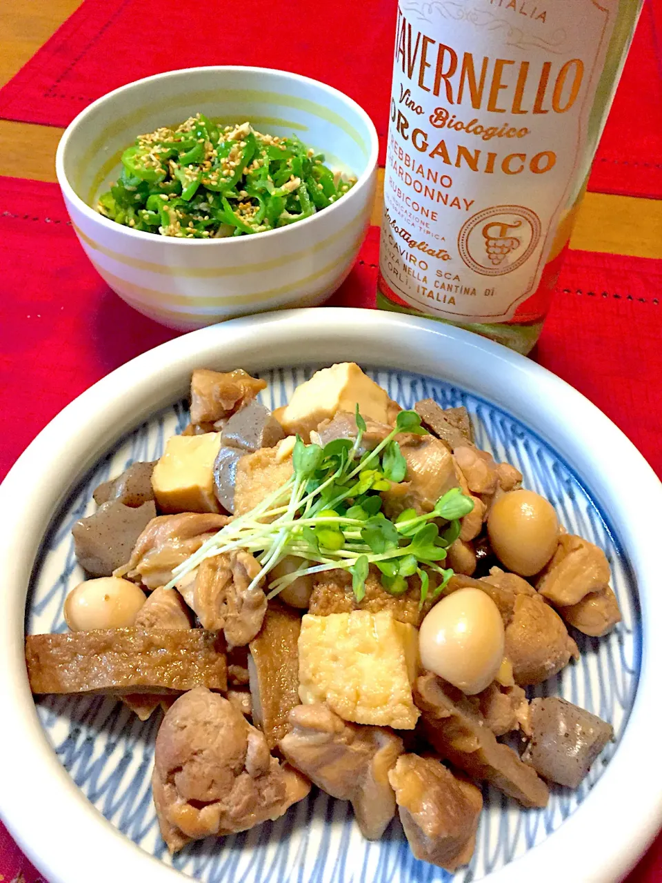 鶏肉と厚揚げの炒め煮🍀|おかちさん