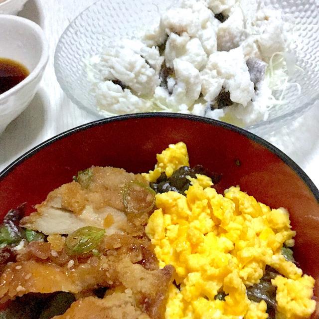 とりの照り焼き丼 ハモ ほうれん草のお味噌汁 Aya Snapdish スナップディッシュ Id Hmlxoa