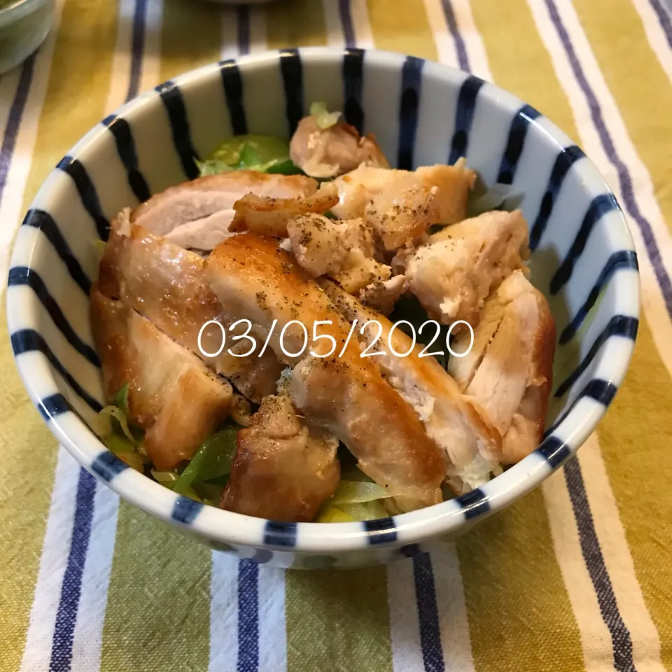 Snapdishの料理写真:ねぎ塩鶏丼|友さん