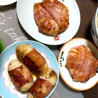 ベーコン巻きおにぎり🥓|さおぽんずさん