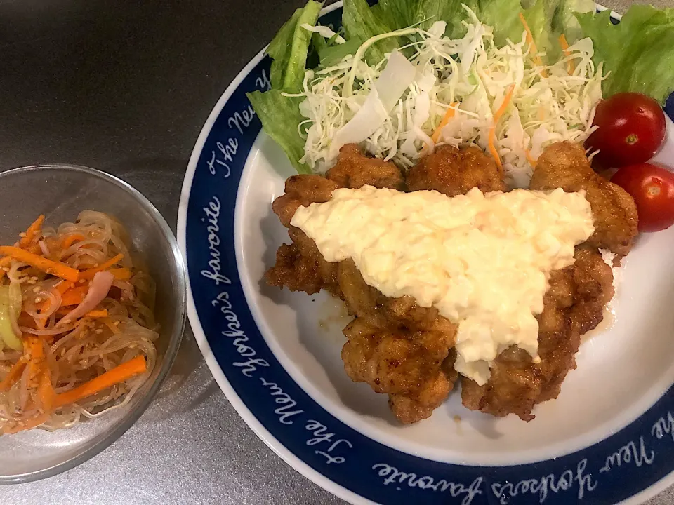 春雨サラダ、チキン南蛮 タルタルソースも手づくり|mayuさん