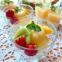 材料は3つ麹甘酒でパイナップルゼリー🍍