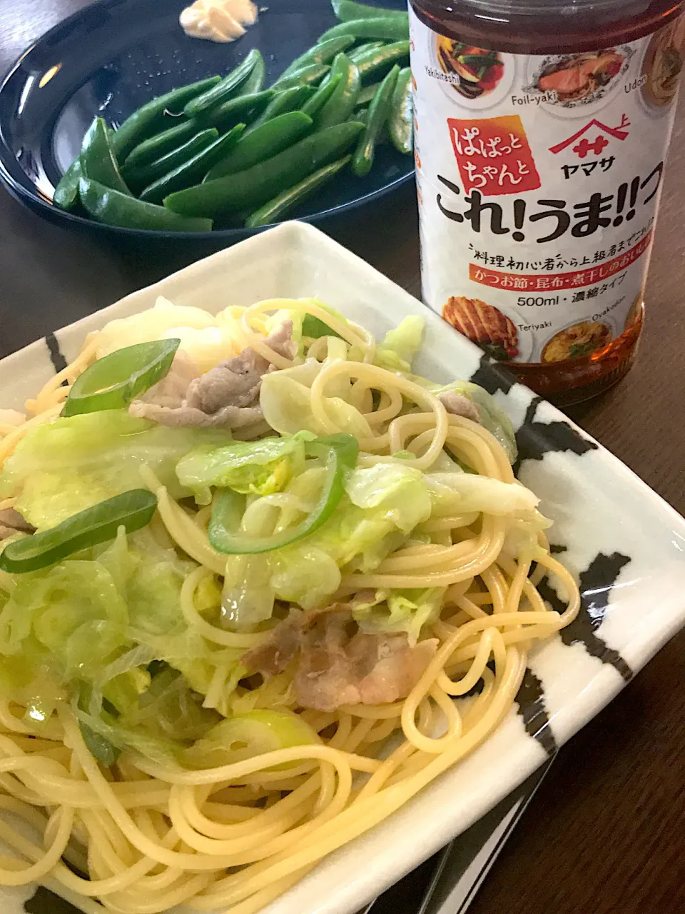 Snapdishの料理写真:これ！うま‼︎つゆ　で簡単豚バラと春キャベツのパスタランチ🍝|かおたまさん