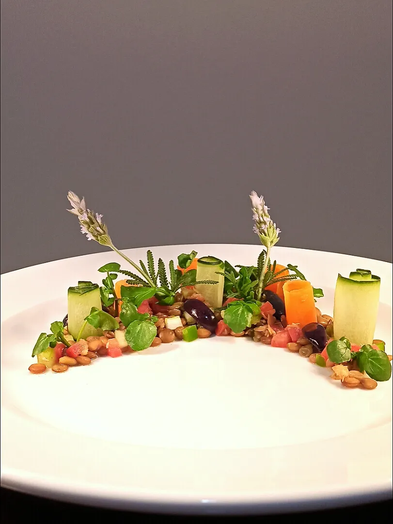 Snapdishの料理写真:Salad Land of lentils, river cress, pickled carrots.|franculinariさん