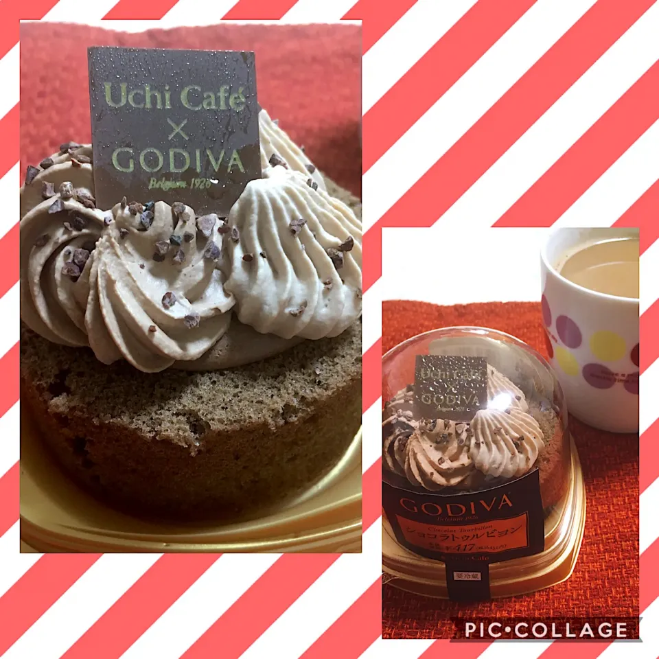 今日5/4のおやつ🧁LAWSONとGODIVAのコラボ「チョコケーキ」|Miyukiさん