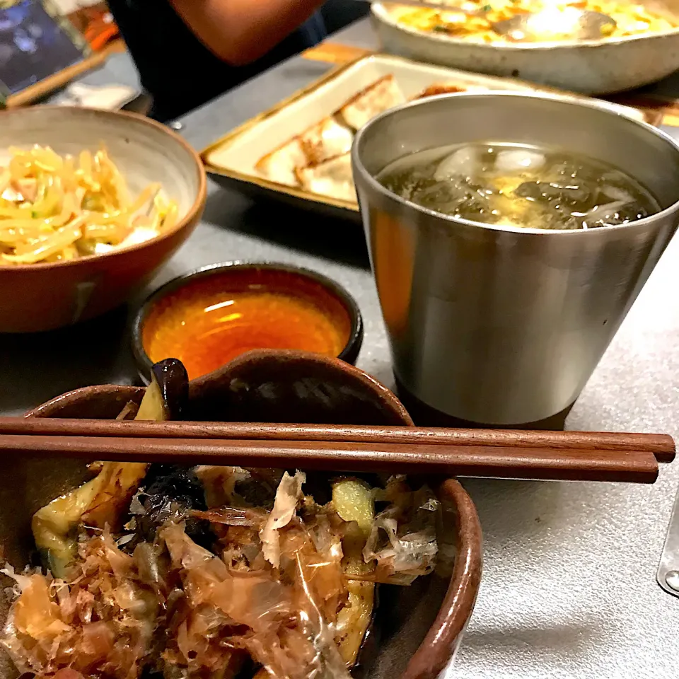 Snapdishの料理写真:餃子、麻婆豆腐、ライス|popoさん