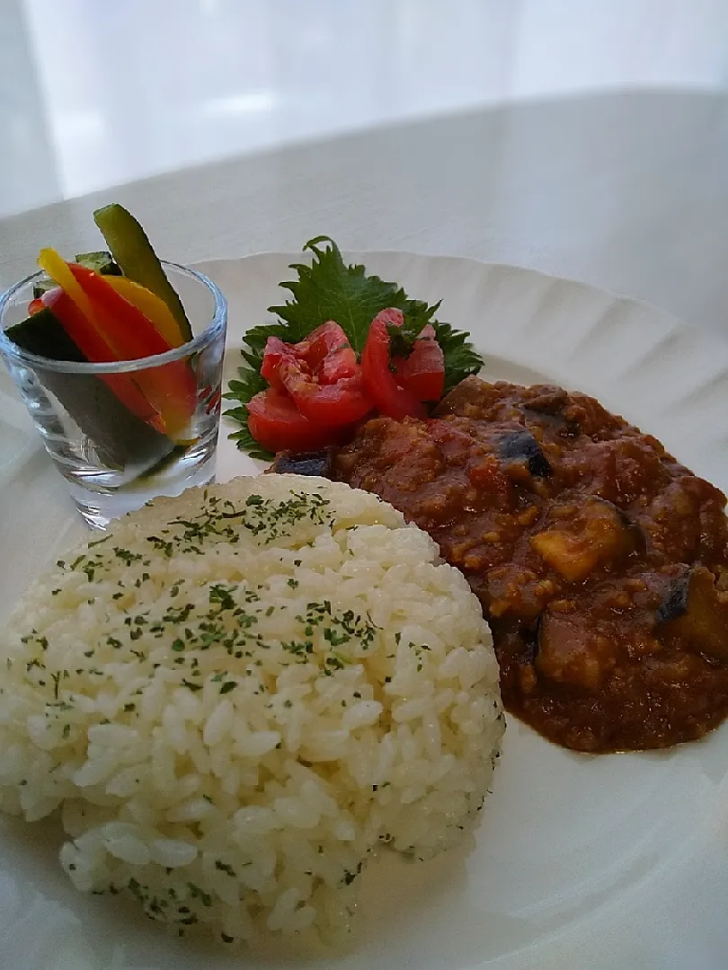 ☆今日のお昼ご飯☆　オーブンレンジのレシピ本にチャレンジ！　キーマカレー|hamamaさん