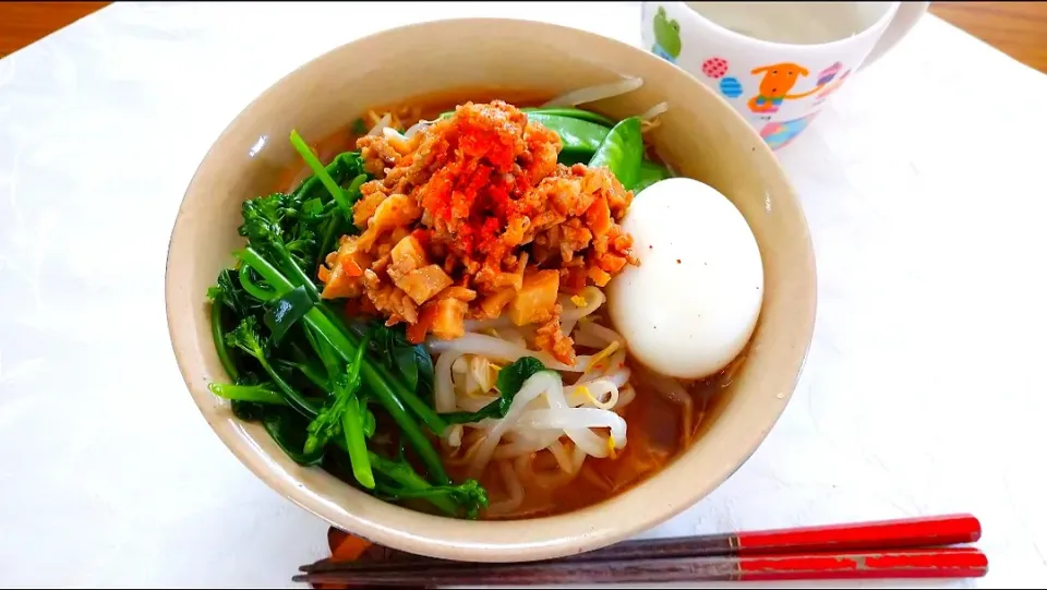 5/5の昼食
サッポロ一番味噌ラーメン|卯月さん