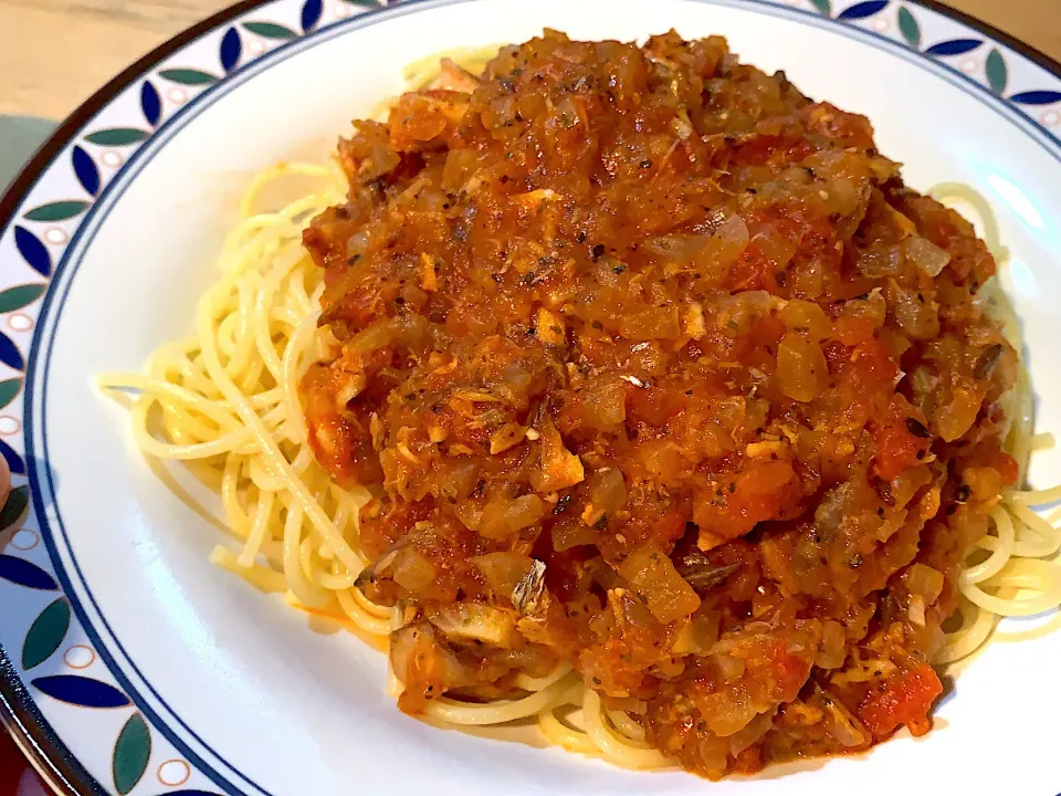 サバトマトソースパスタ|は なさん